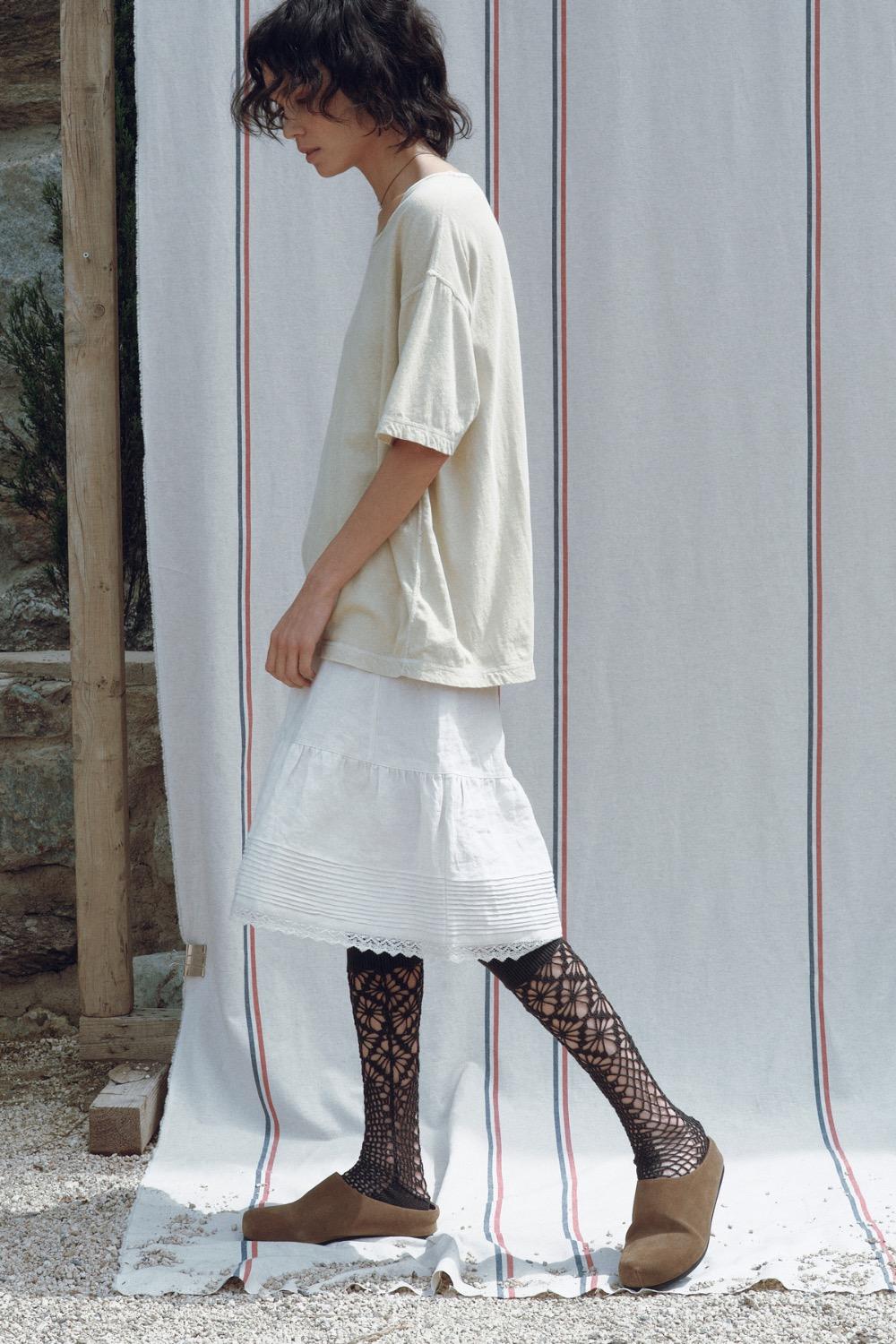 Via Clover linen skirt (Gray)