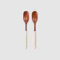 [JAJU/자주] 베이지 핸들 옻칠 요거트 스푼 2개
