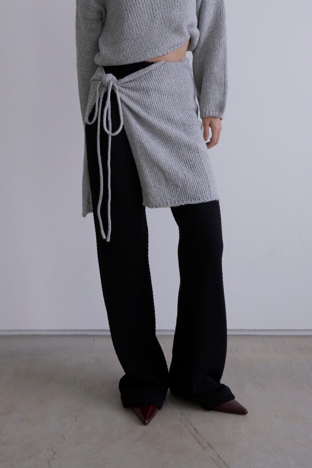 Soft Wrap Knit Skirt (3c)