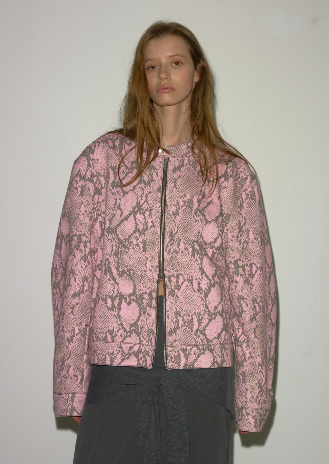 PYTHON RIDER SWEAT JACKET PINK