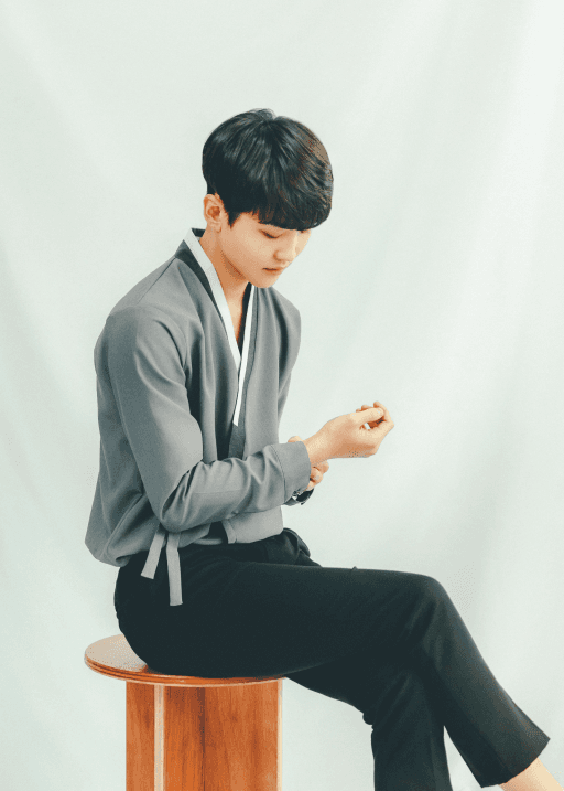 서리나래 시티그레이 남성 셔츠저고리