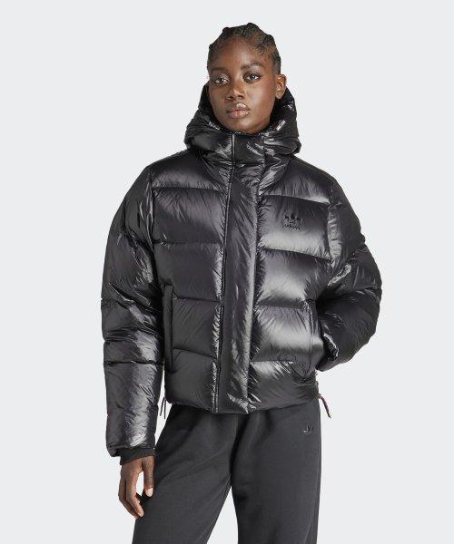 아디다스(ADIDAS)  숏 프리미엄 퍼퍼 재킷 - 블랙 / IR7120 - 사이즈 & 후기 | 무신사