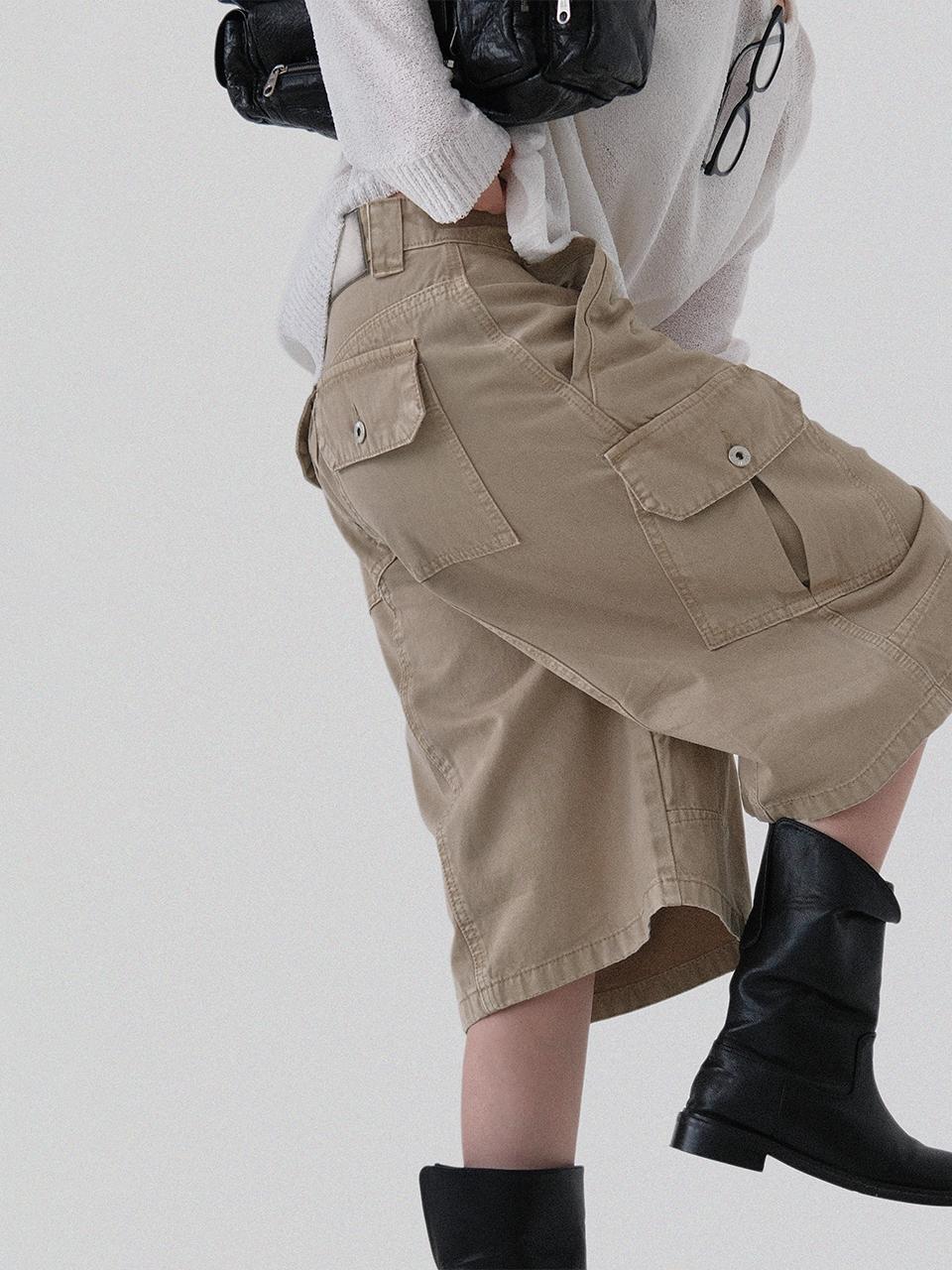 어텀 [unisex]힙카고버뮤다팬츠