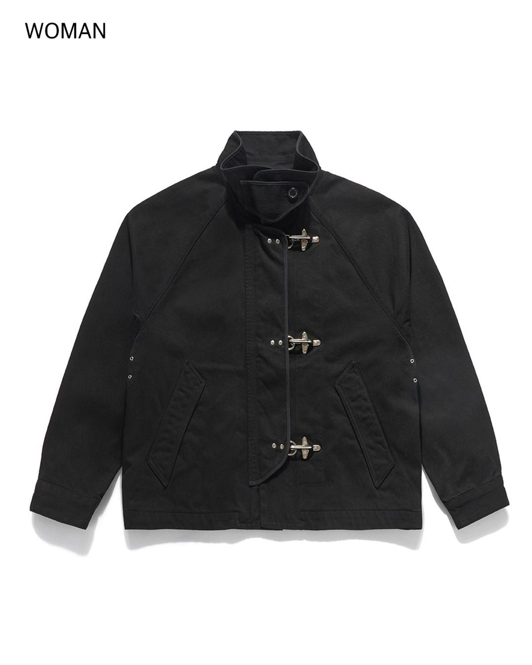 (WOMAN) BALLOON FIREMAN JACKET / BLACK