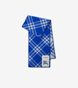 체크 울 스카프 (나이트) | 공식 Burberry®