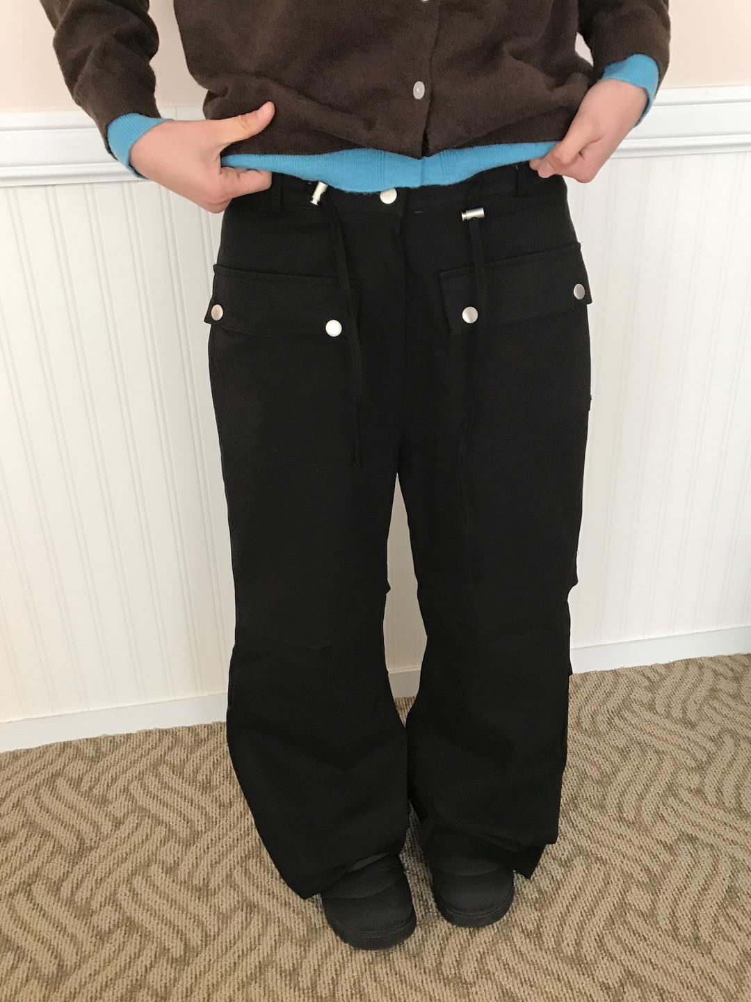 STRING POCKET BOOTS PT (BLACK / CHARCOAL)