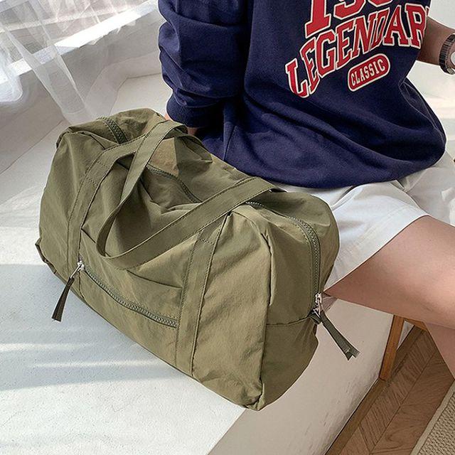 멀티 포켓 나일론 스퀘어 여성 숄더백 더플백 가방