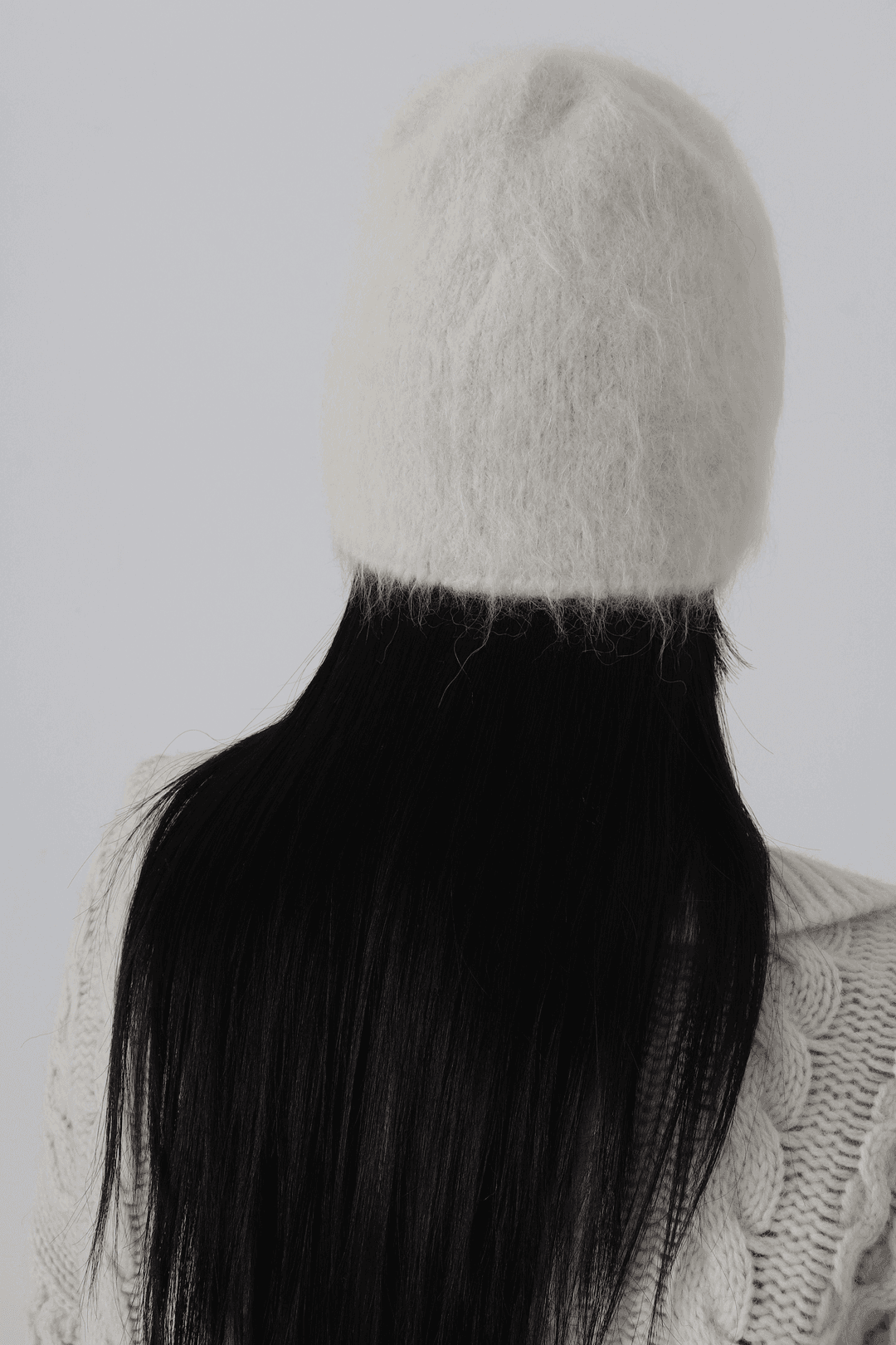 Whole Garment Alpaca Beanie [ Ivory ]