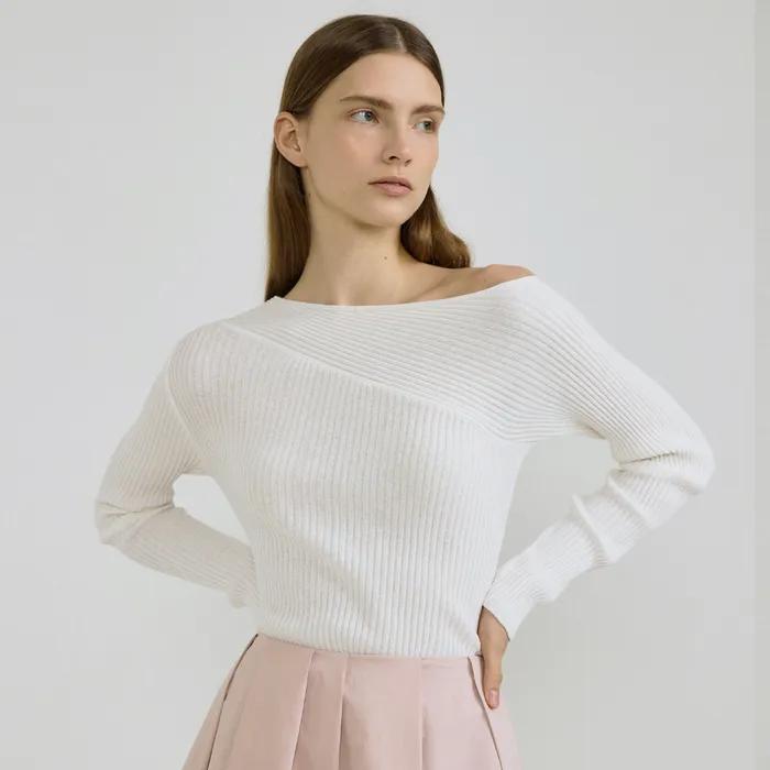 ONE SHOULDER KNIT_2COLOR