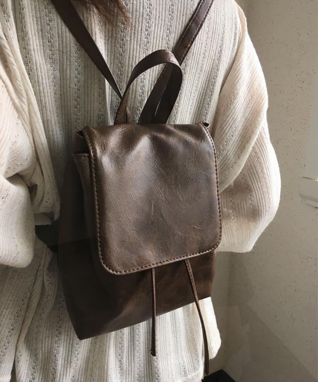 라피토 brown leather backpack (1c)