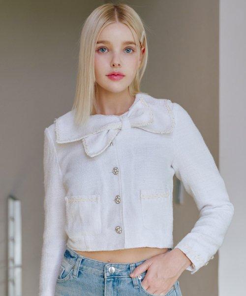 벨라 트위드 자켓 [WHITE]