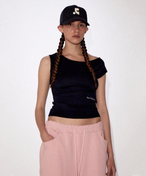 RR UNBALANCE SLEEVE TOP NAVY