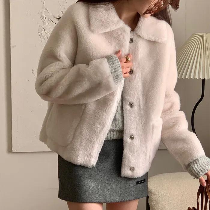 리얼 양털 데일리 자켓 [아이보리]