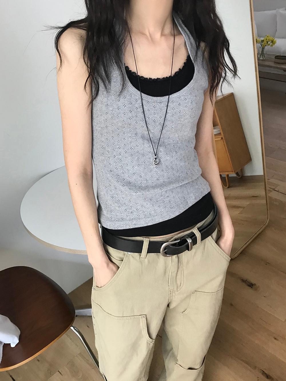 HALTER NECK SLEEVELESS (3COLORS)