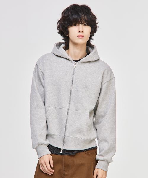 투웨이 크롭 후드 집업[그레이]