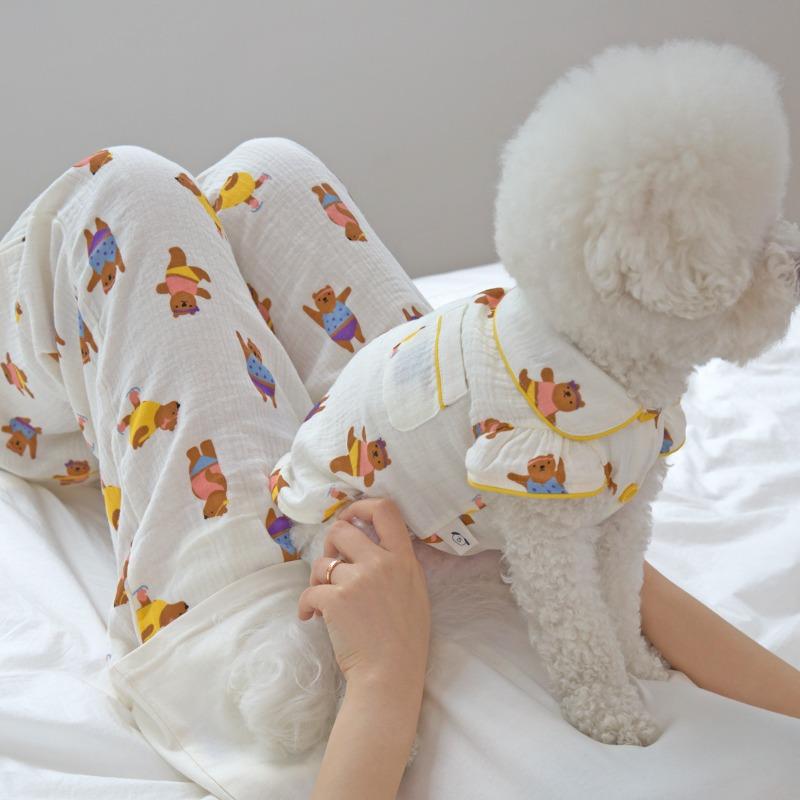 댄싱 베어 파자마(견주 커플룩)