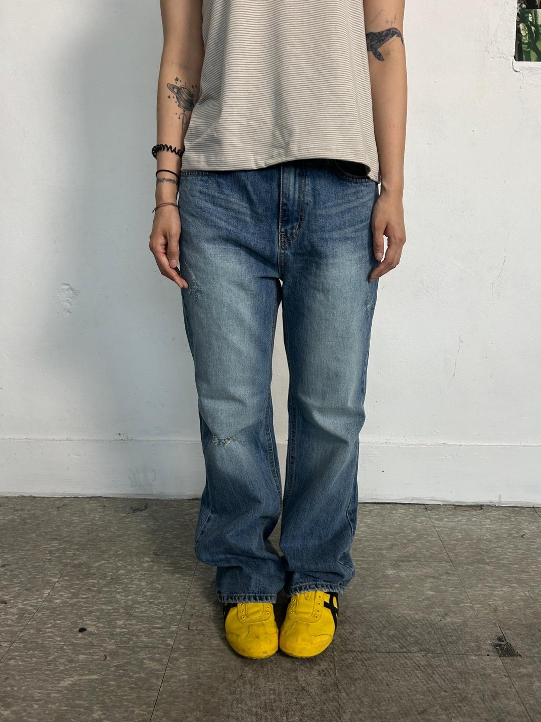가든페이지 grit flare denim pt
