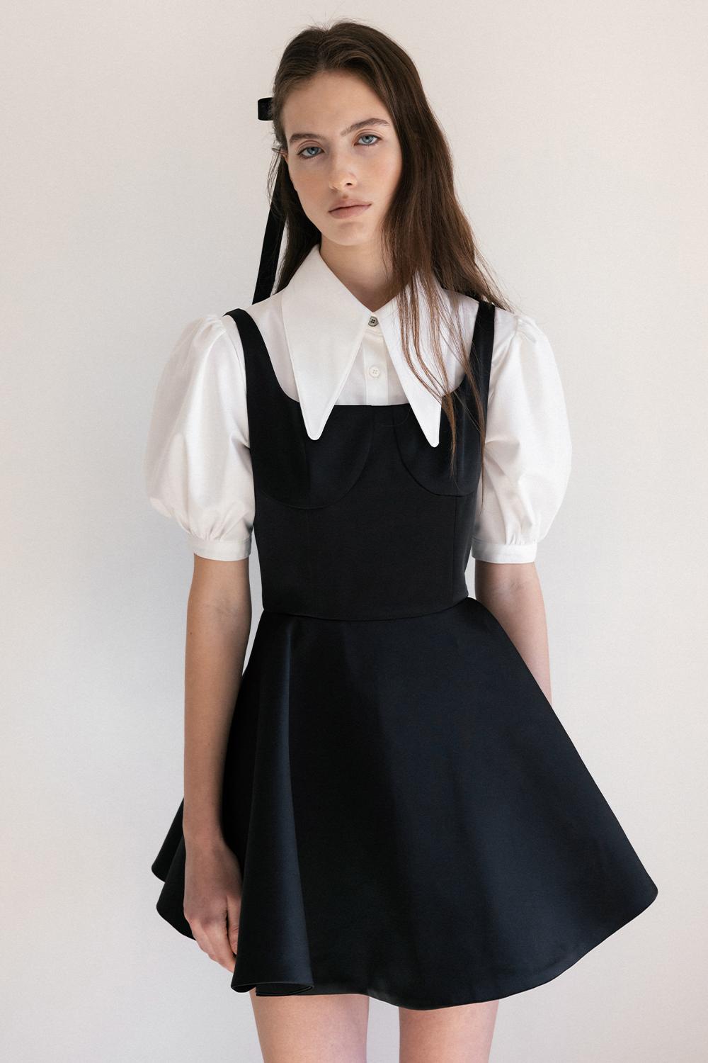[3월 18일 예약배송] BLACK CHOCOLATE FLARE DRESS_TT5S601BK