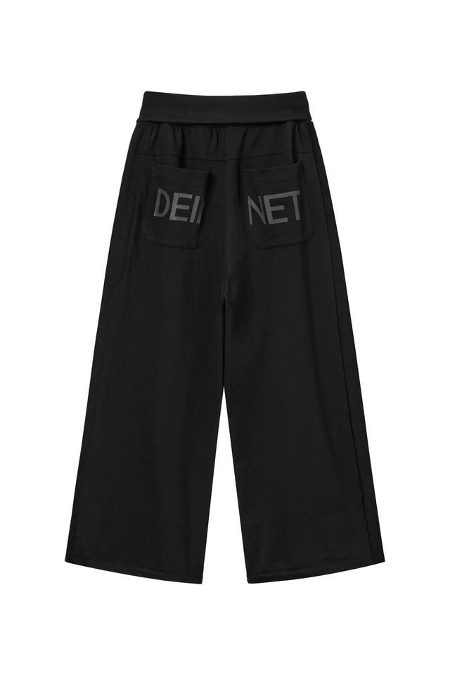 RAW CUT BACK LOGO SWEAT PANTS IN BLACK