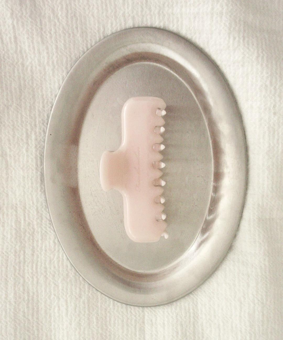 프렌치 헤어 클립 (blush pink)