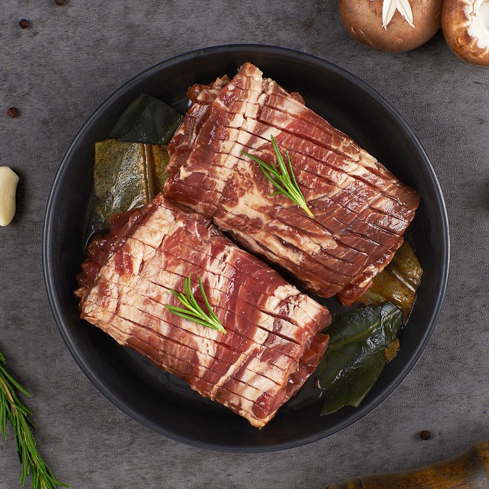 미왕갈비 숙성양념(목살100%국내산) 돼지갈비 소갈비 LA갈비