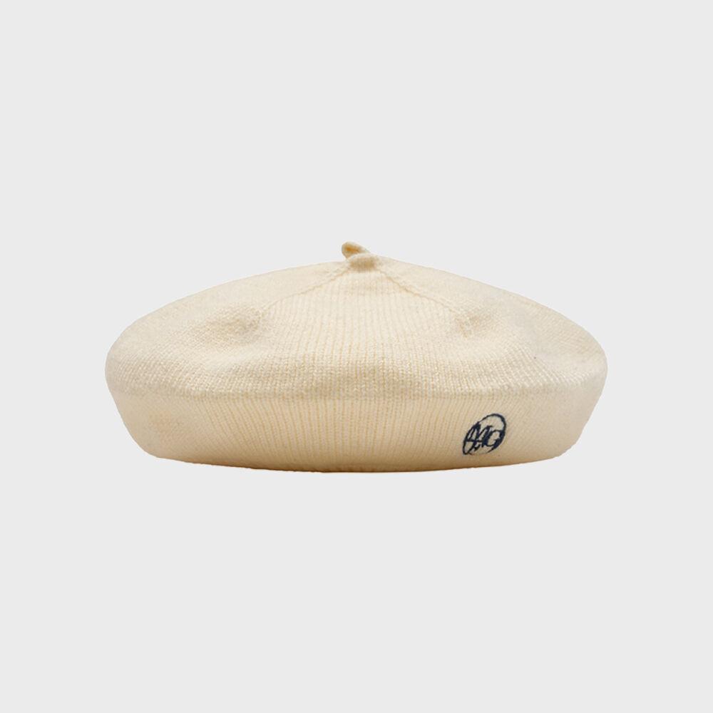 ENFANT EMBROIDERY KNIT BERET light beige