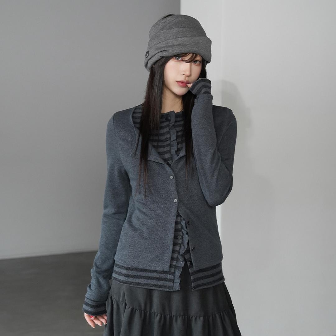 젠플 레이어드 가디건