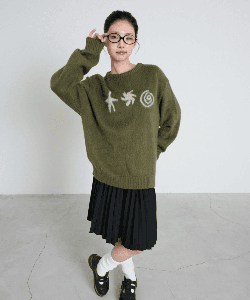 DOODLE KNIT - KHAKI