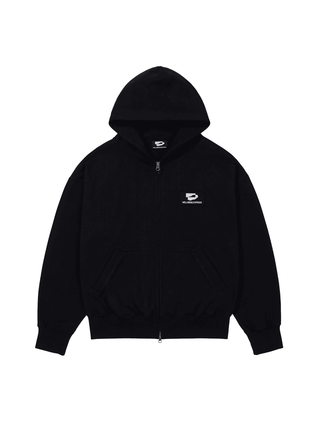 (25FW) Logo Patch Zip Up Black