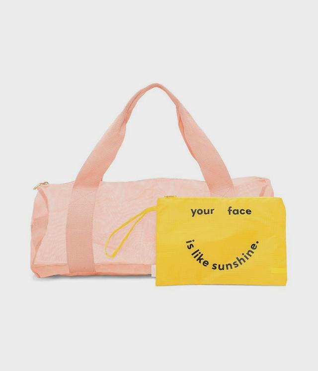 WORK IT OUT MESH GYM BAG-sunshine