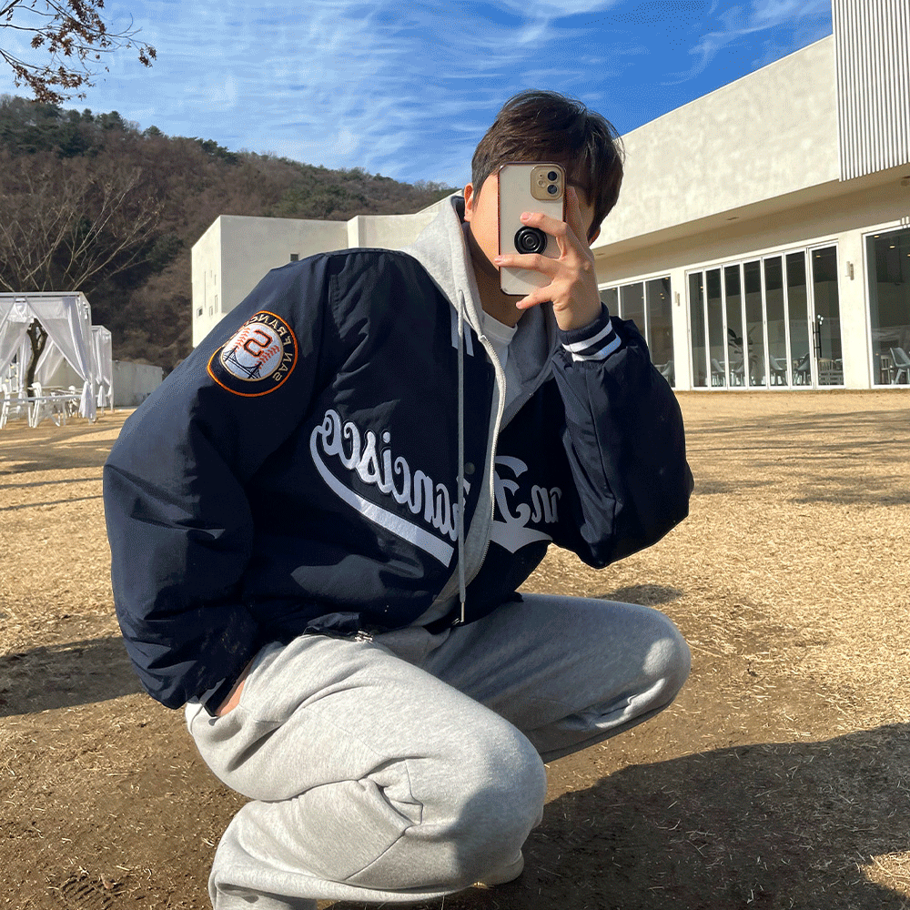 6온스 SF 베이스볼 바시티 패딩 자켓 점퍼