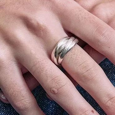 Bold soft layered ring