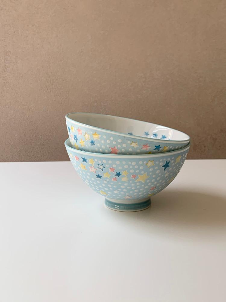 Lovely star-patterned bowl / 러블리 블루 별 보울