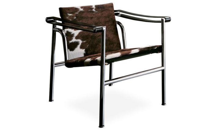 LC1 Armchair Black Hairyskin & Chrome