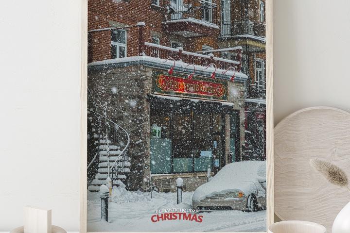 감성 빈티지 겨울 크리스마스 트리 포스터 액자 - 32. 낭만적 휴일 (3+1)