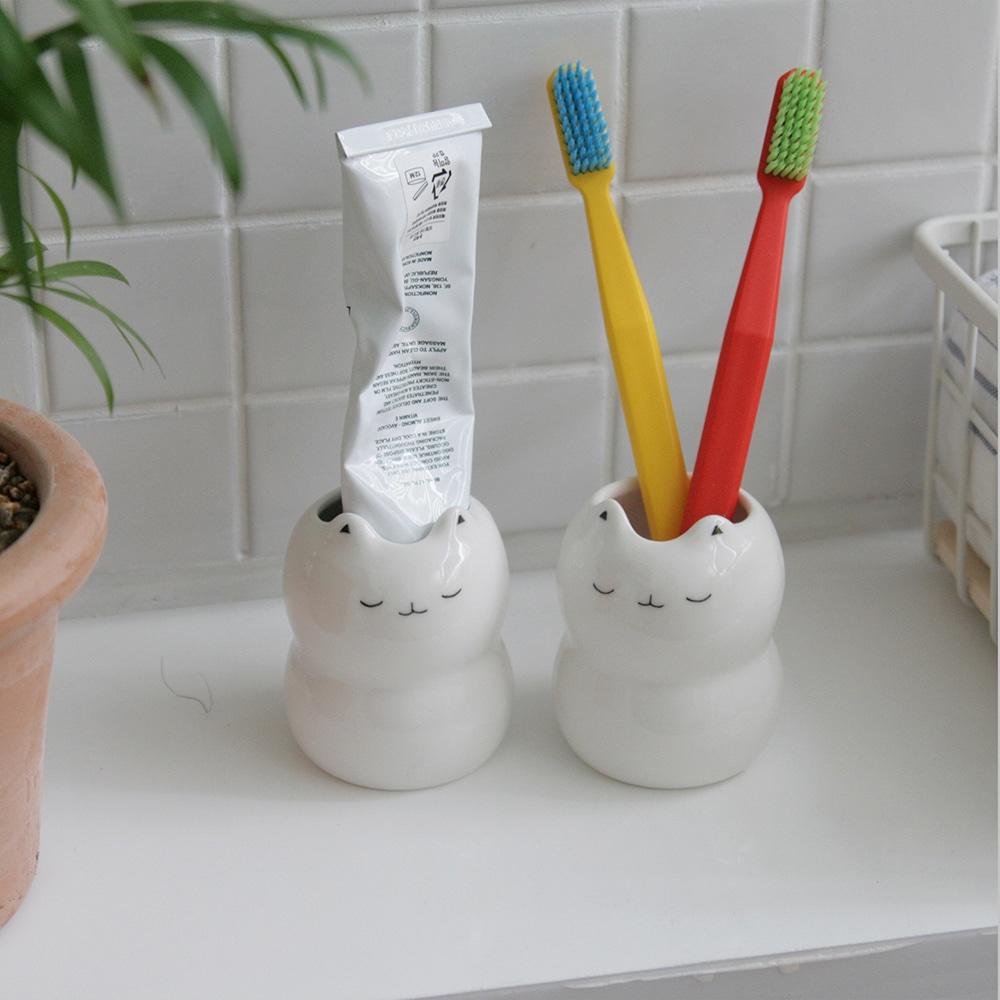 댕글댕글 고양이 칫솔꽂이