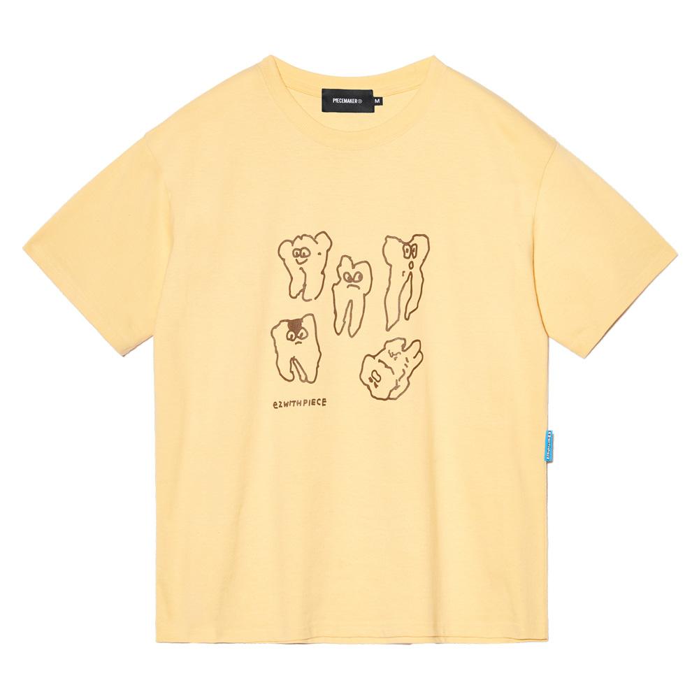 [EZwithPIECE] TEETH TEE (YELLOW)