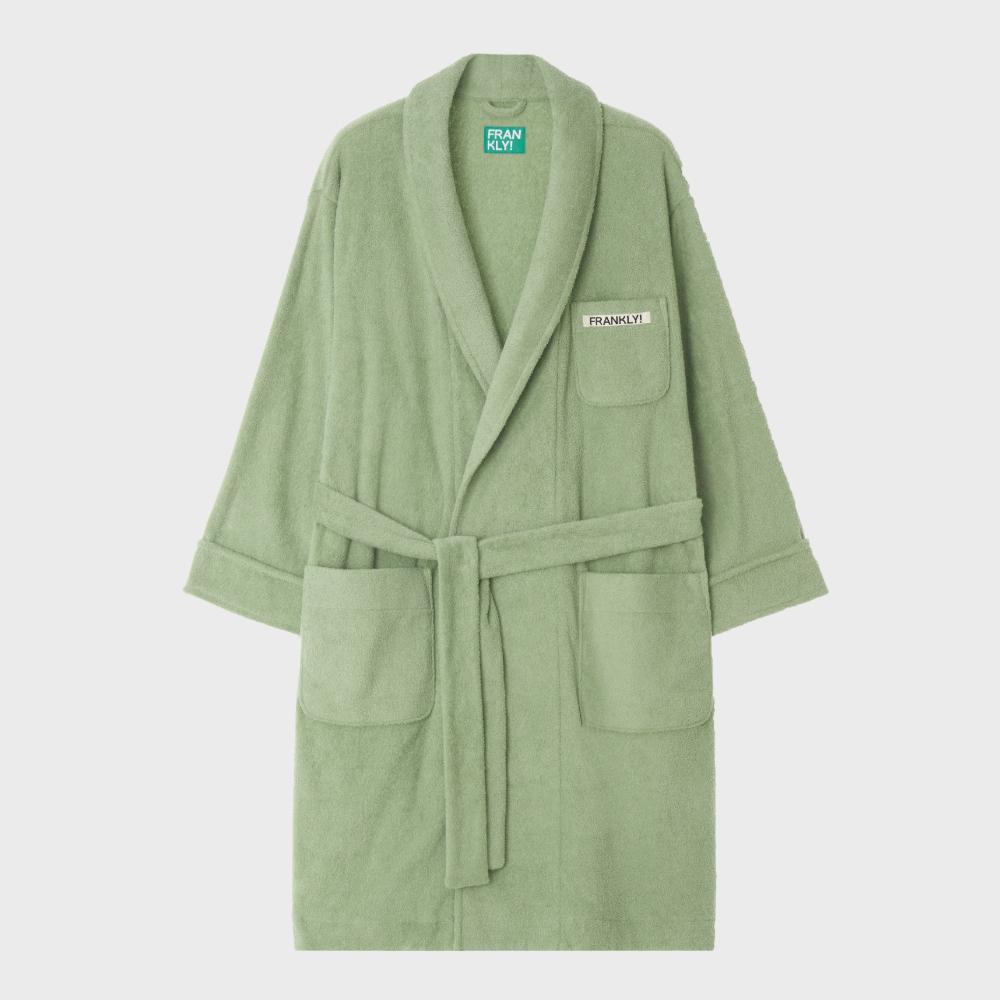 Classic Light Terry Robe, Green