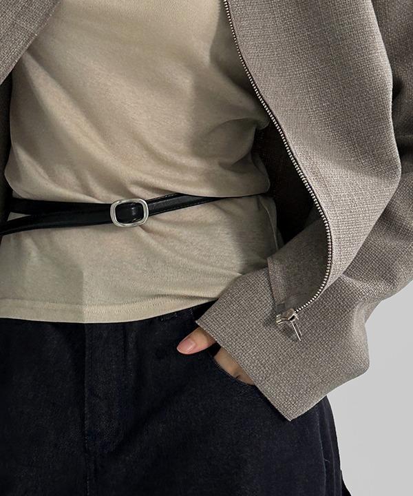 매니크 아온 레더 실버 벨트