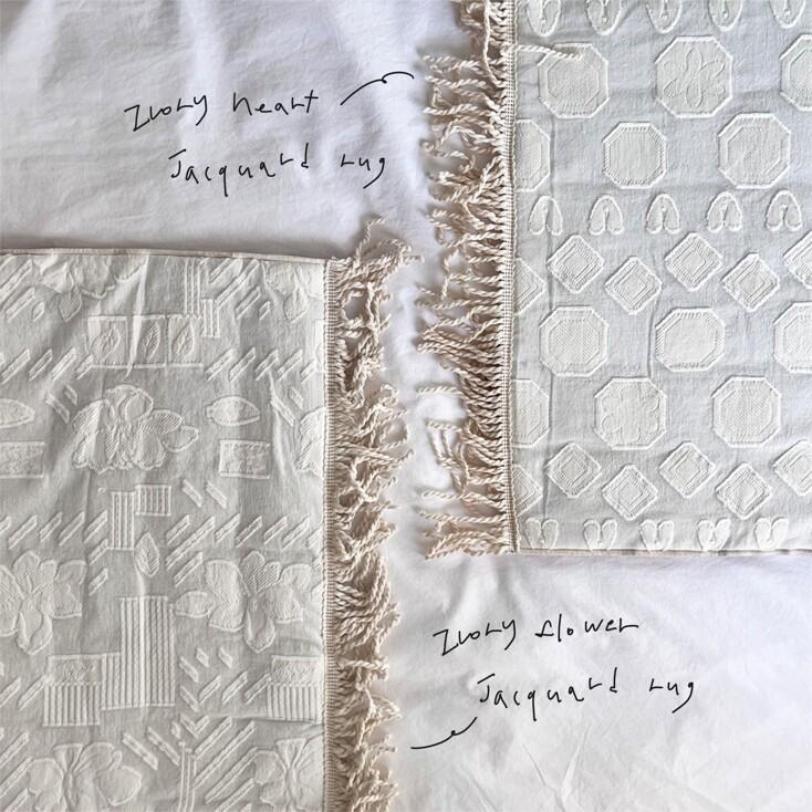 [당일출고] ivory jacquard rug [2pattern]