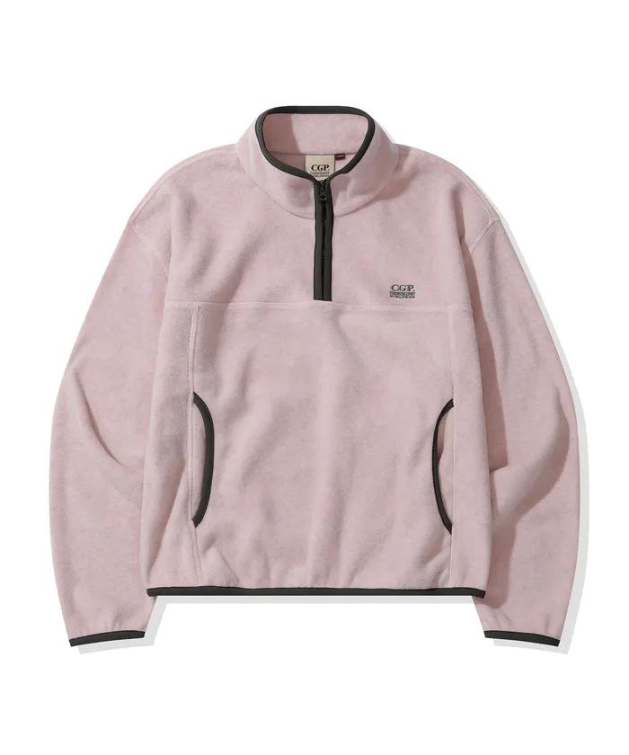 (우먼) 폴라플리스 하프 집업_핑크