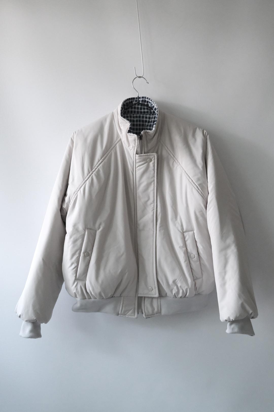 키이라 뮤트그레이 블루종 패딩(리버시블)