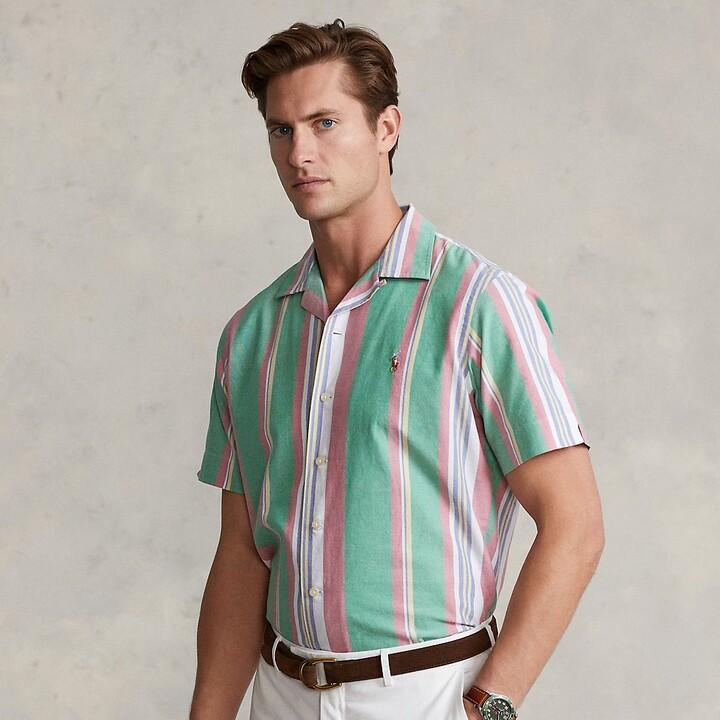 Ralph Lauren Classic Fit Striped Oxford Camp Shirt - ShopStyle
