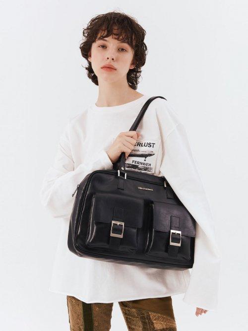 Trapezoid PK Shoulder Bag (black)