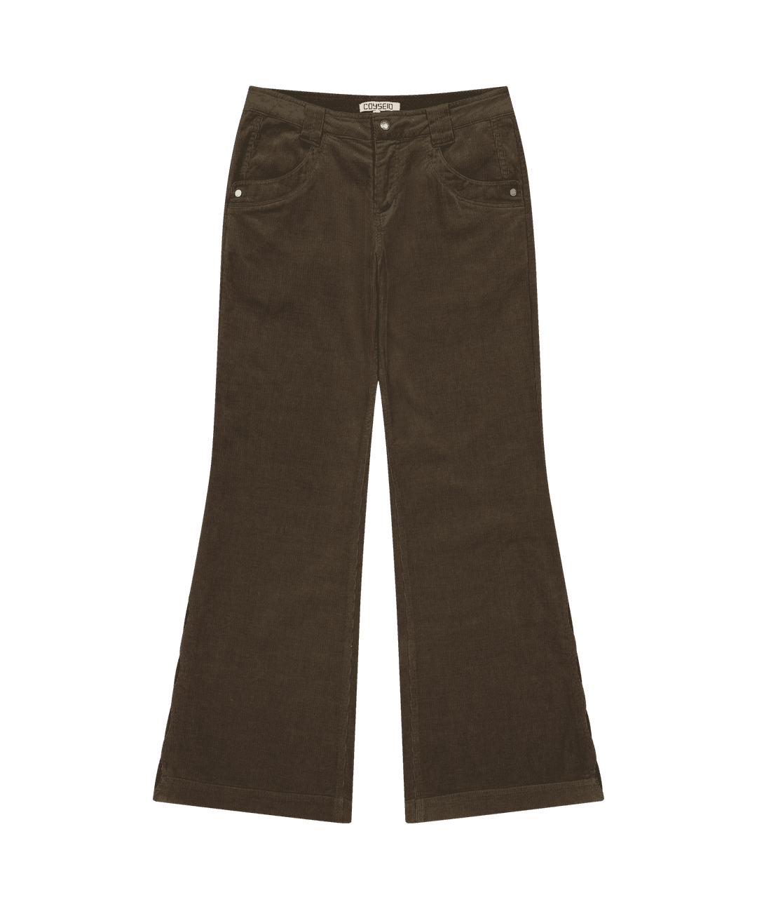 LEAF CUT CORDUROY PANTS BROWN