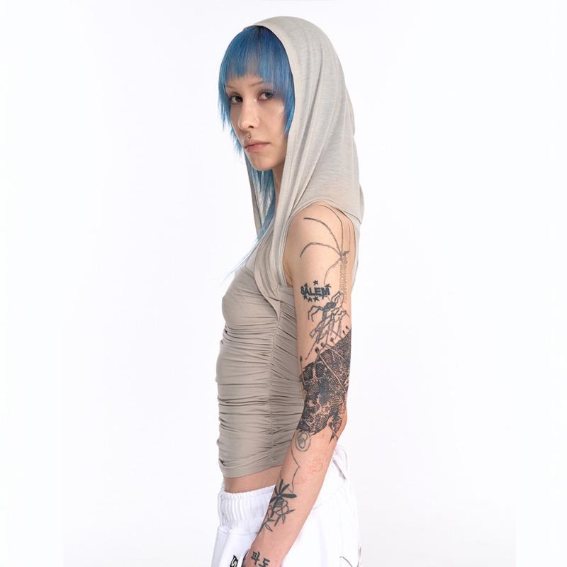 ZEN HOODIE TANK (BEIGE)