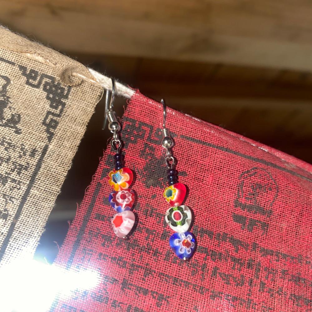 Venice mini heart earring [darjeelingbird made]