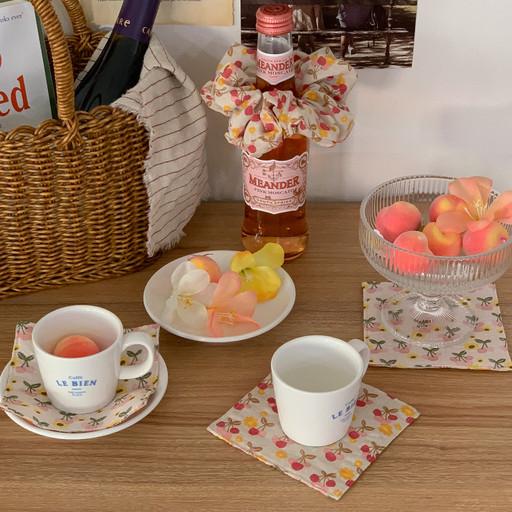 🍒앵두송이 양면 티코스터