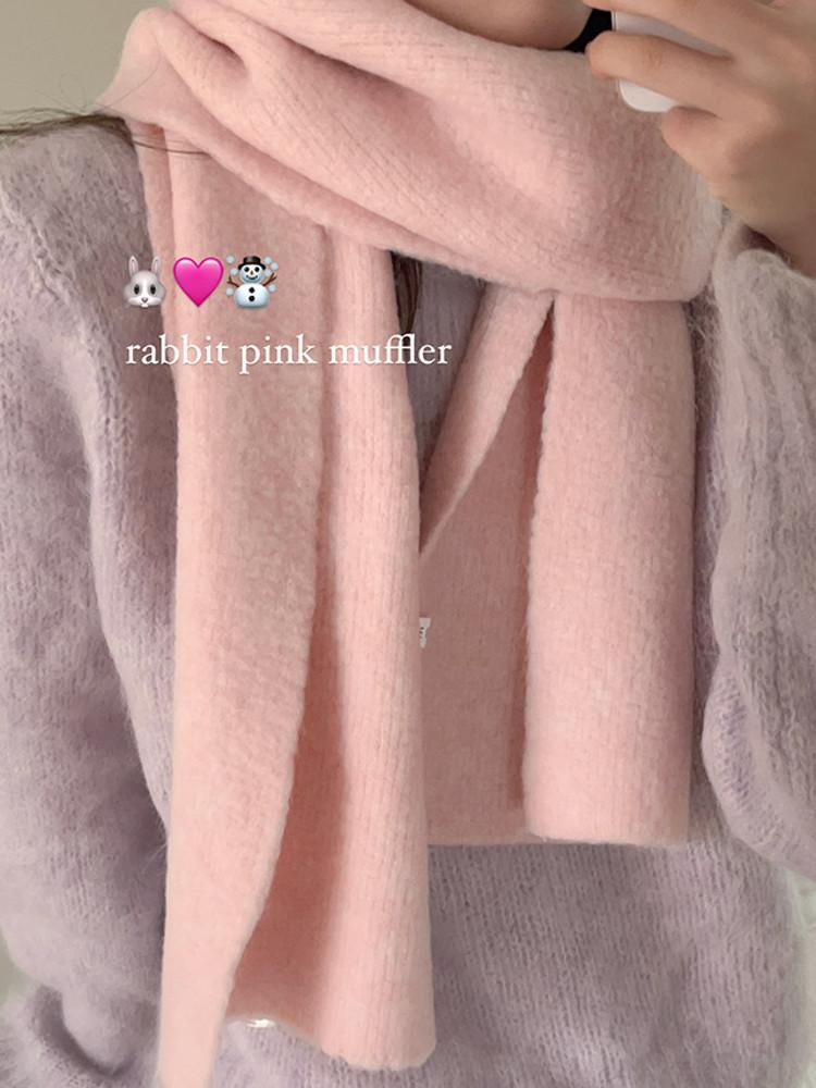 오브유 핑크 포인트 울터치 롱 머플러 목도리 (3 color)