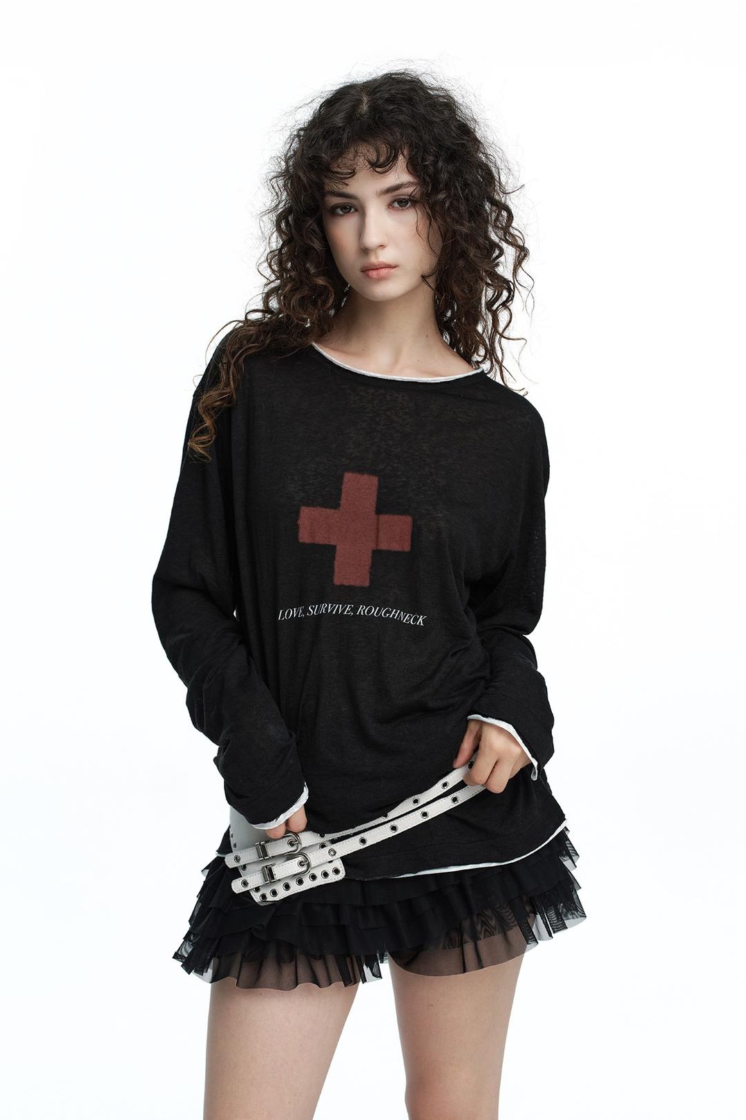 Survive Loose-fit Long Sleeve Black [pre-order 예약발송 09/19]